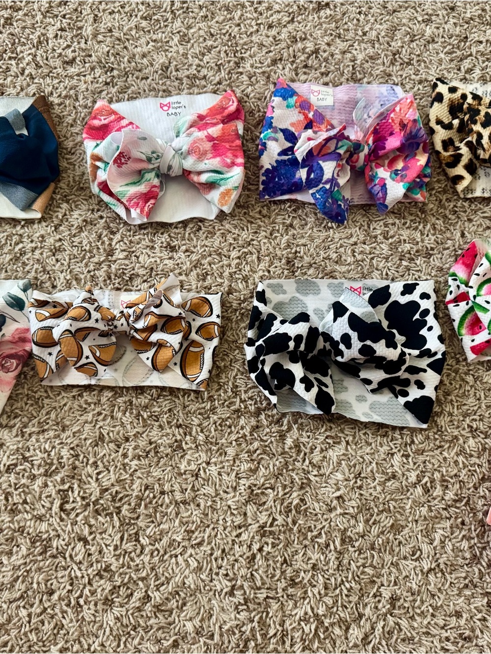 Little lopers b k headband bow lot baby toddler